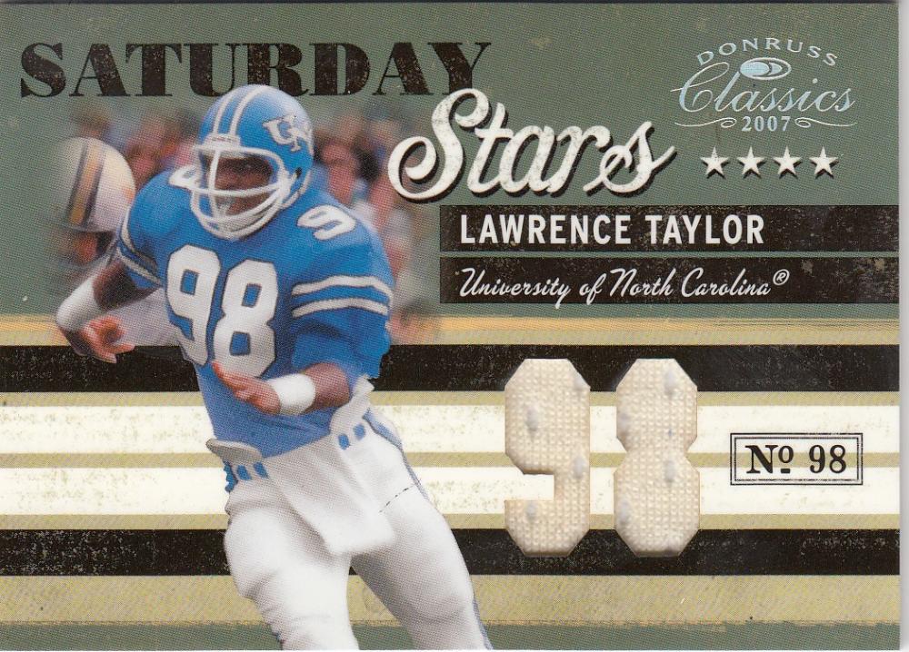 2007 Donruss Classics Saturday Stars Jerseys Jersey Numbers