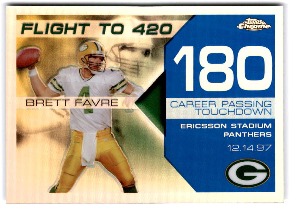 2007 Topps Chrome Brett Favre Collection Blue Refractors