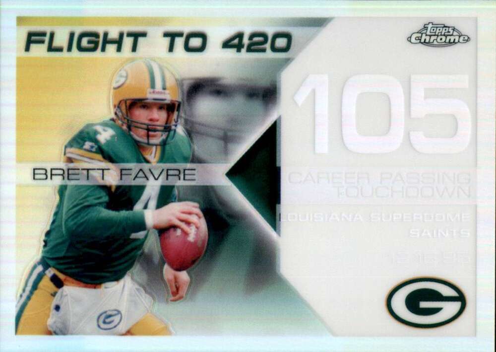 2007 Topps Chrome Brett Favre Collection White Refractors