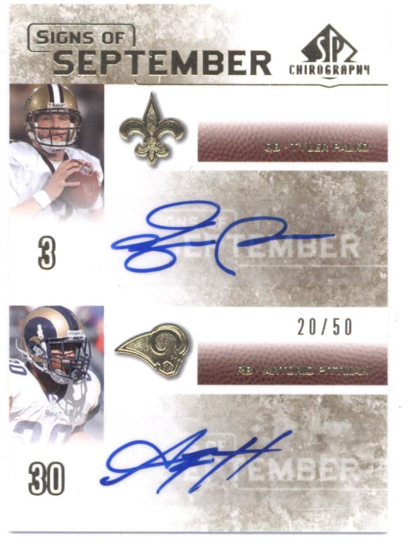 2007 SP Chirography Signs of September Dual Autographs Gold