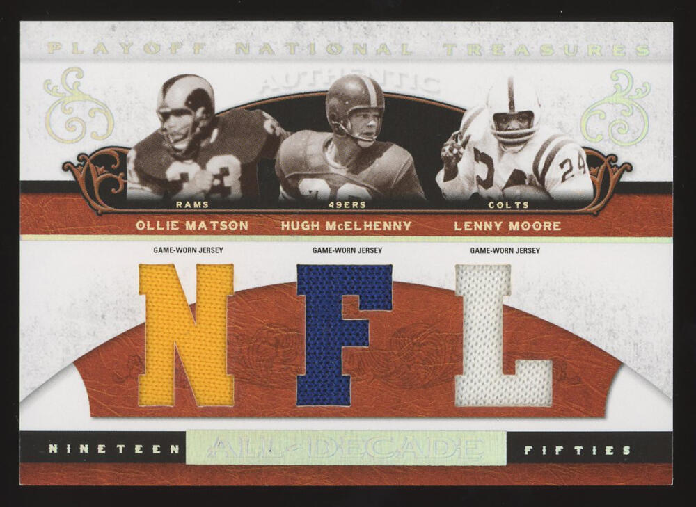 2007 Playoff National Treasures All Decade Material Trios NFL