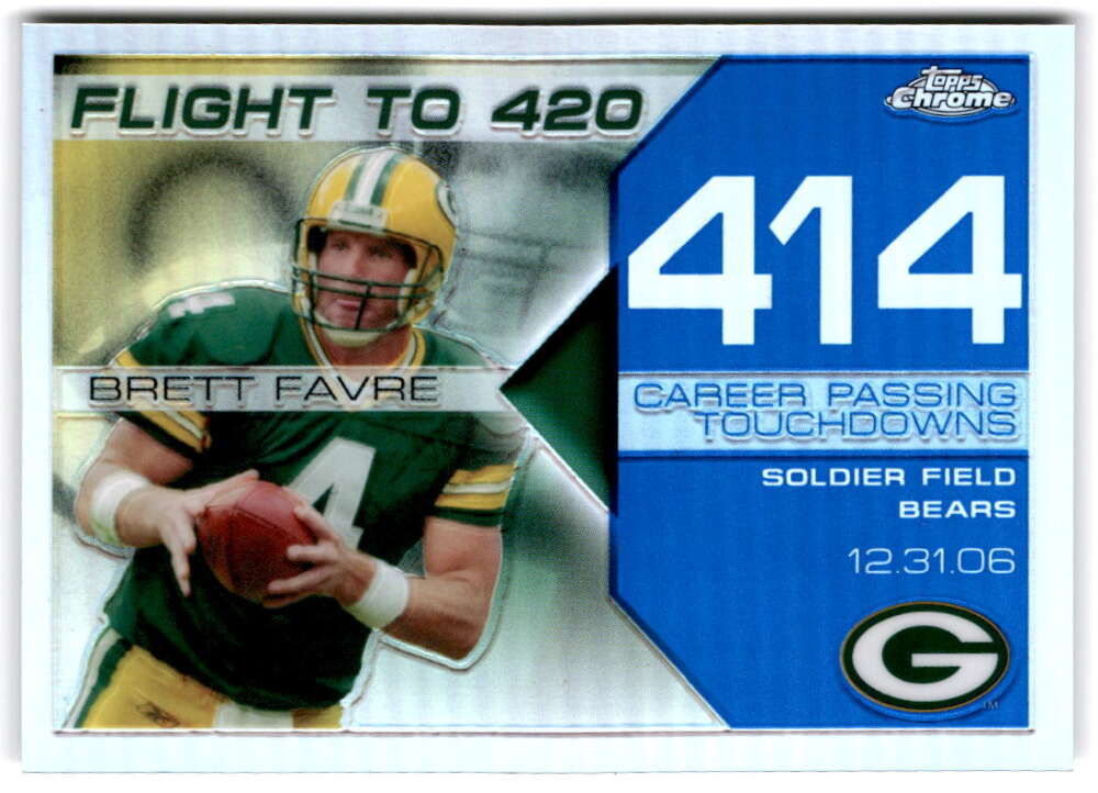 2008 Topps Chrome Brett Favre Collection Blue Refractors