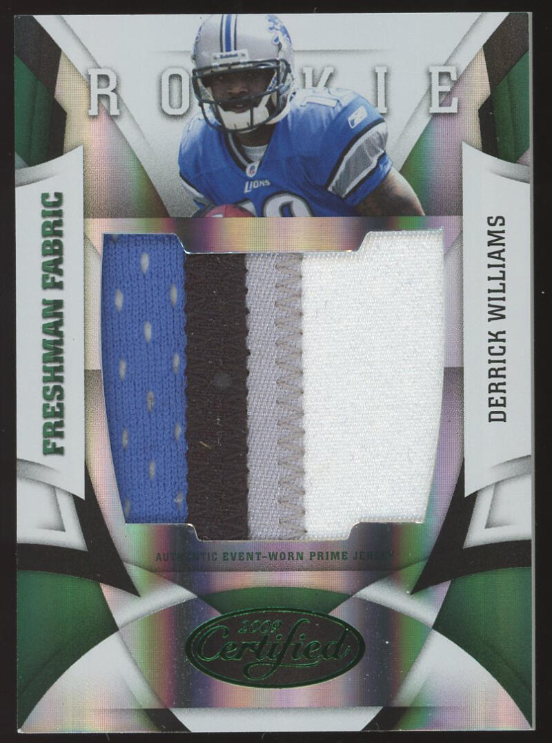 2009 Donruss Certified Mirror Emerald Freshman Fabric Jumbo Prime