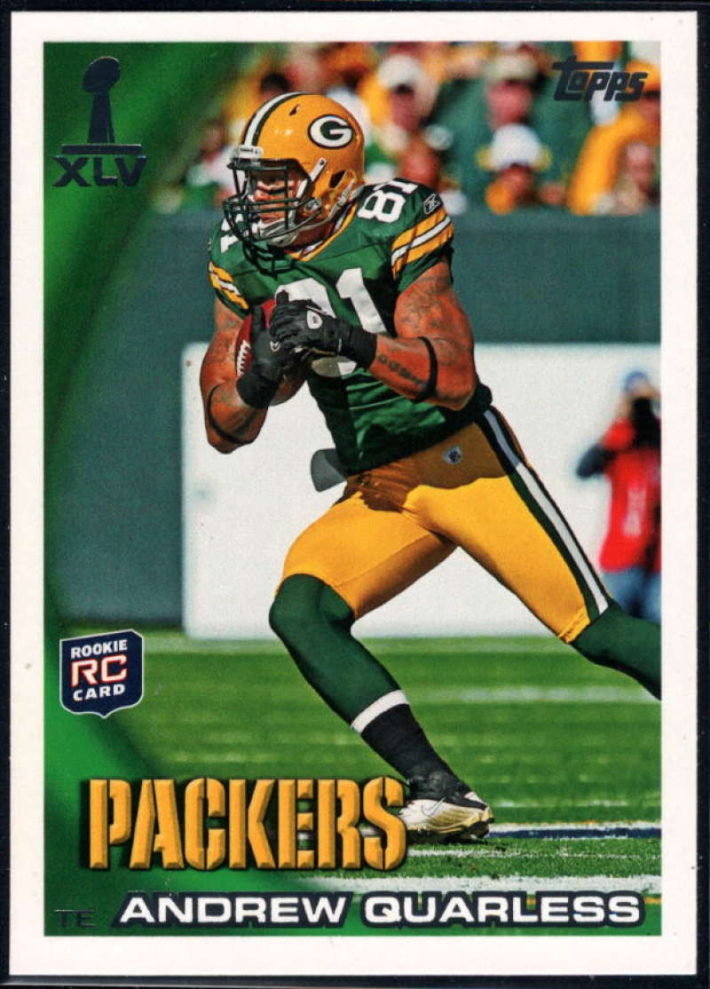 : 2010 Topps 2011 Super Bowl XLV Champions Green Bay Packers  Football Card #9 Andrew Quarless - NFL Trading Card : Collectibles & Fine  Art