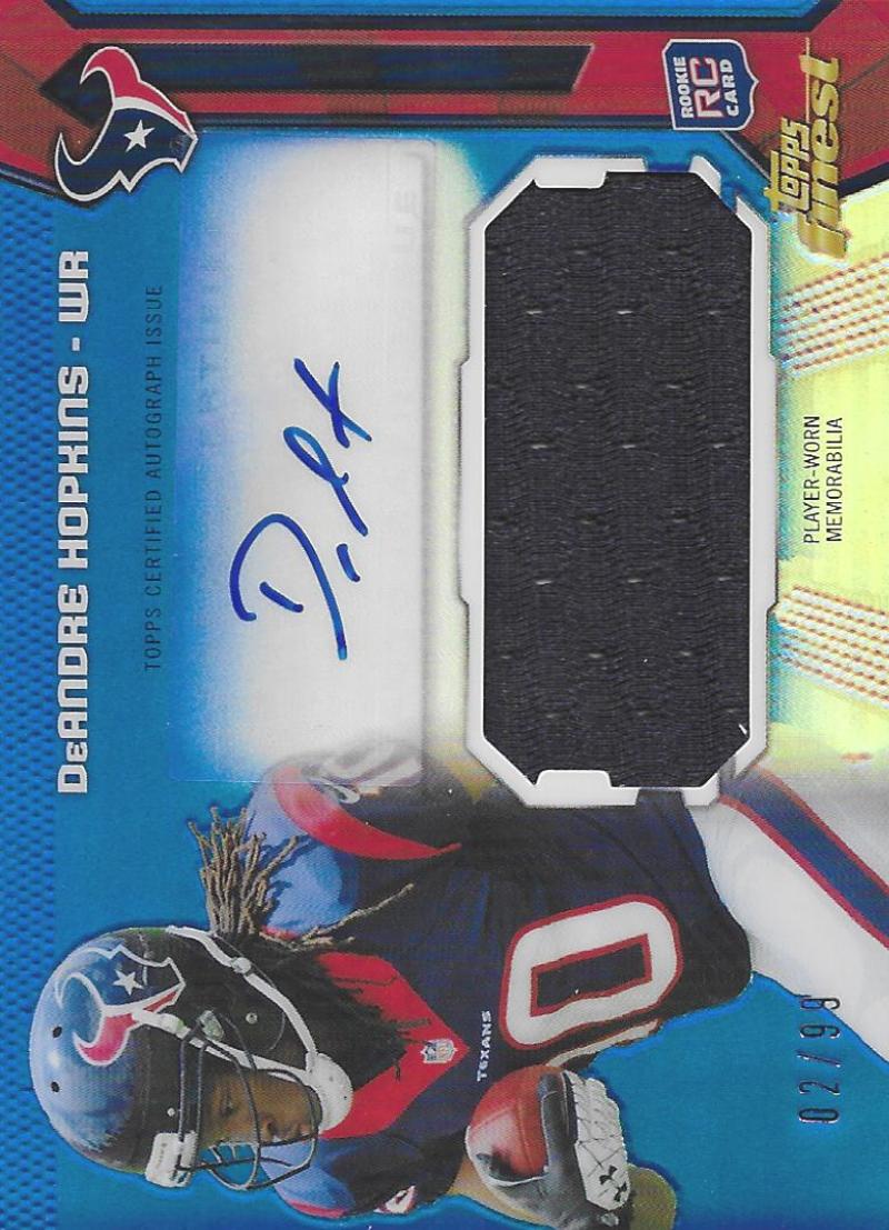 2013 Topps Finest Jumbo Relic Blue Refractor Autograph