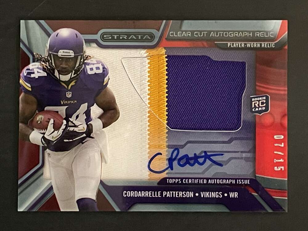 2013 Topps Strata Ruby Patch Clear Cut Autograph Rookie Relic