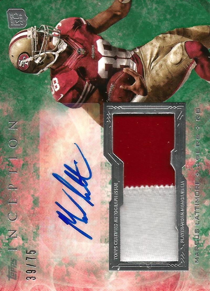 2013 Topps Inception Green Autographed Jumbo Patch