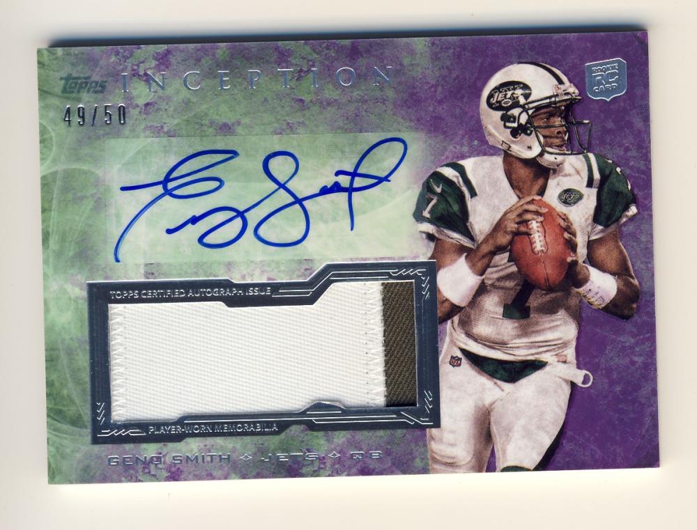 2013 Topps Inception Purple Autographed Jumbo Patch