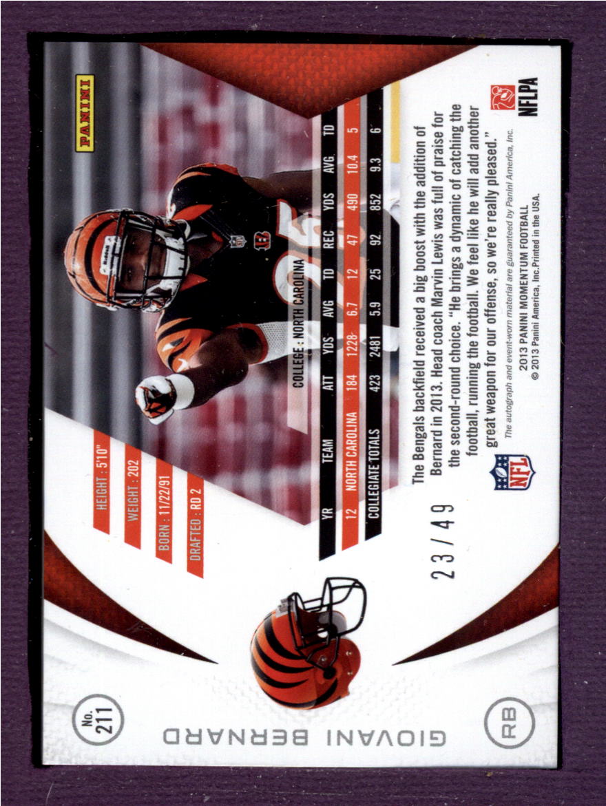 2013 Panini Momentum Rookie Signature Gold Prime RPS