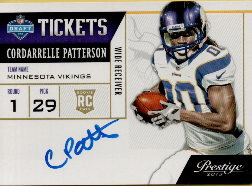 2013 Panini Prestige NFL Draft Tickets Signatures