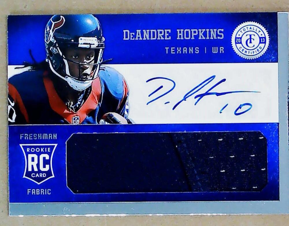 2013 Panini Totally Certified Freshman Fabric Totally Blue Signatures