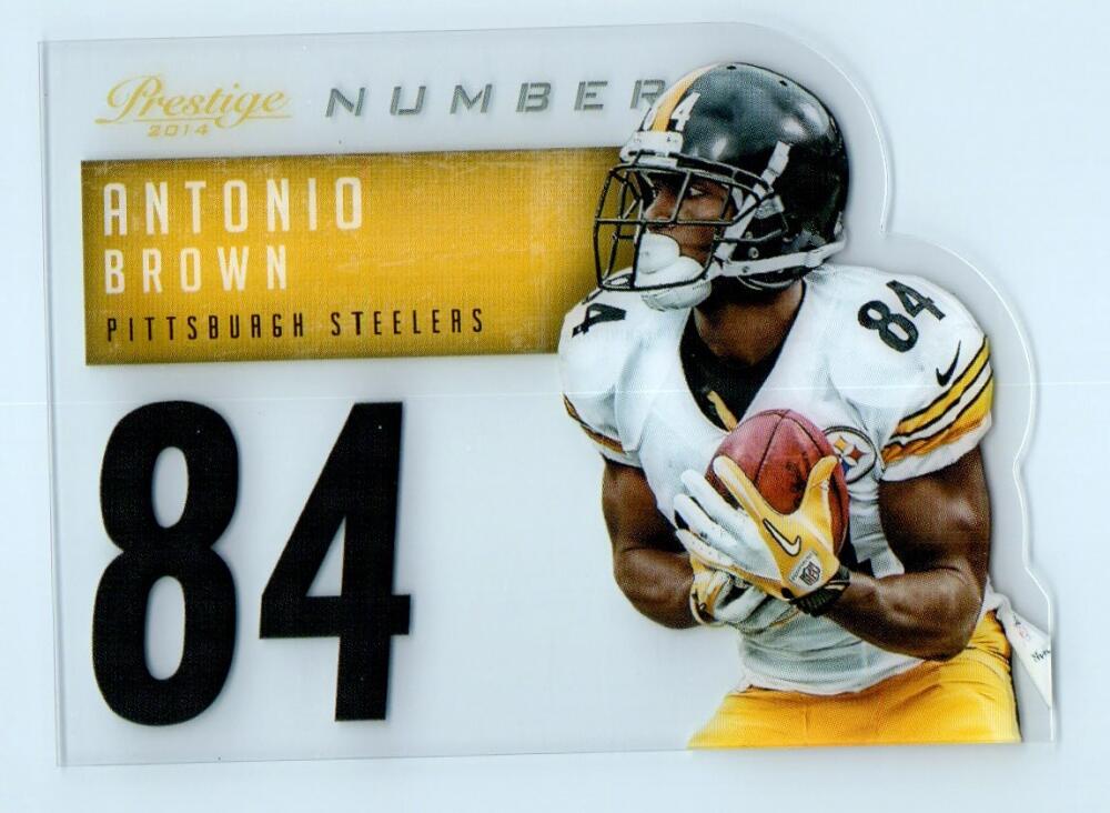 2014 Panini Prestige Behind the Jersey Numbers Antonio Brown #20