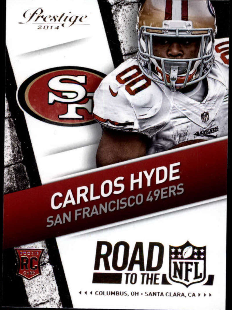 Carlos Hyde - 49ers #12 Prestige Football 2017 Panini Trading Card