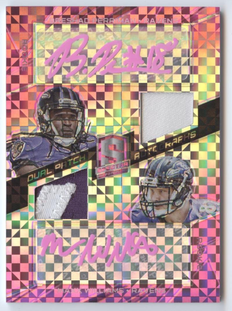 2015 Panini Spectra Rookie Dual Patch Autographs Neon Pink