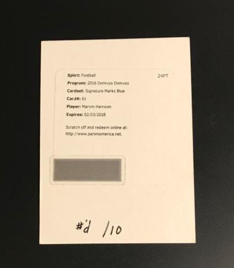 2016 Donruss  Signature Marks Blue