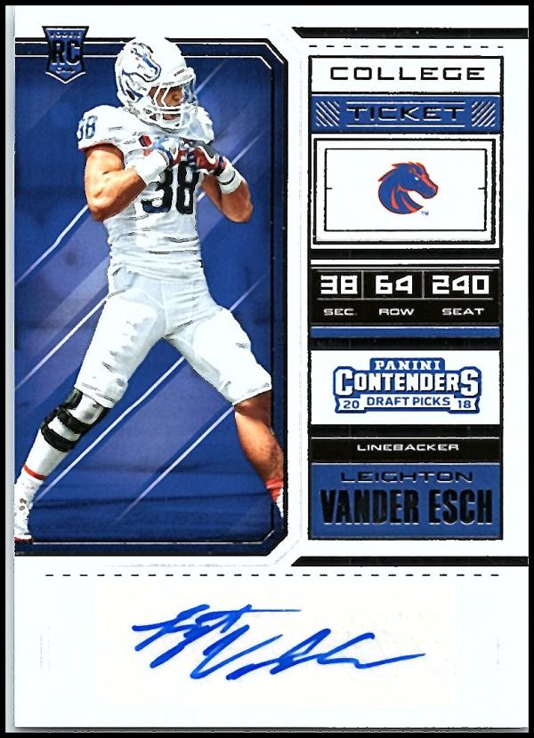 2018 Panini Contenders Draft Picks College Ticket