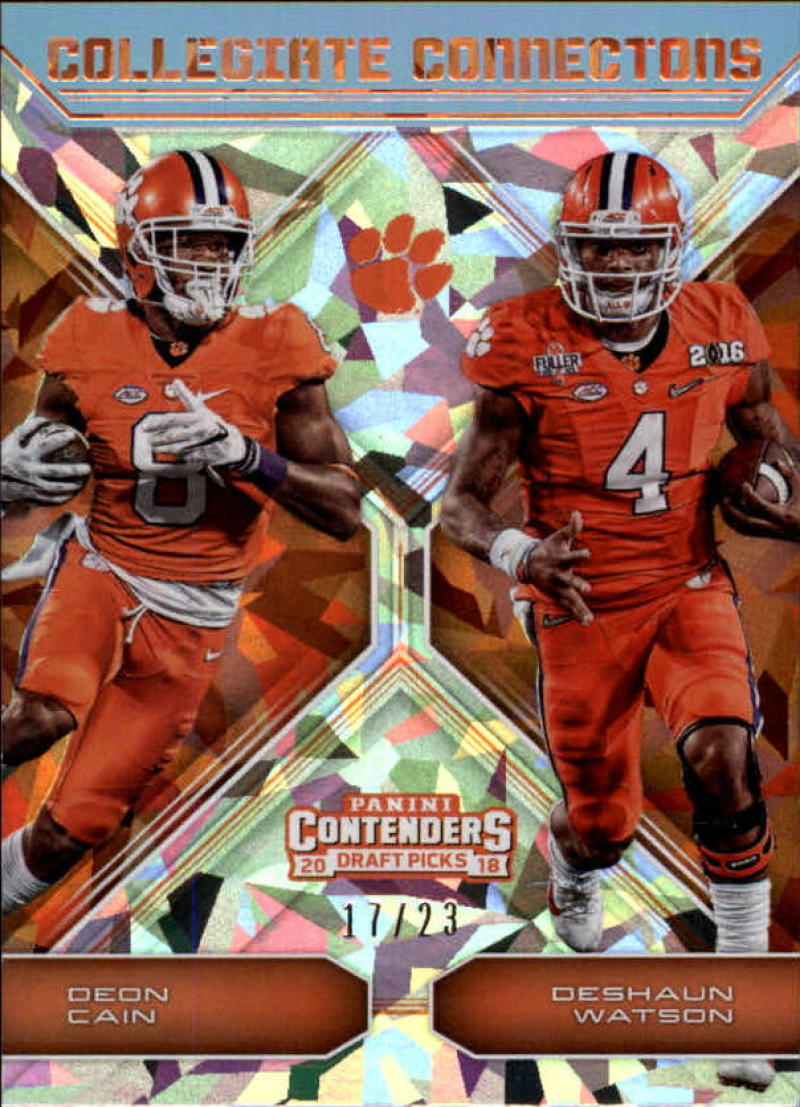 2018 Panini Contenders Draft Picks Collegiate Connections Cracked Ice