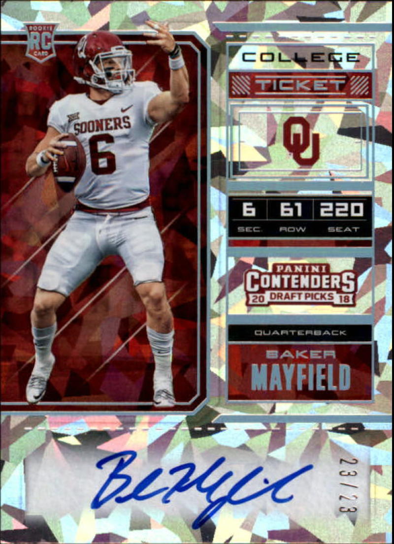 2018 Panini Contenders Draft Picks RPS College Cracked Ice Ticket Variation A