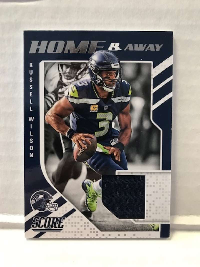 2018 Panini Score Russell Wilson Home and Away Jersey Relic #15 Seattle  Seahawks