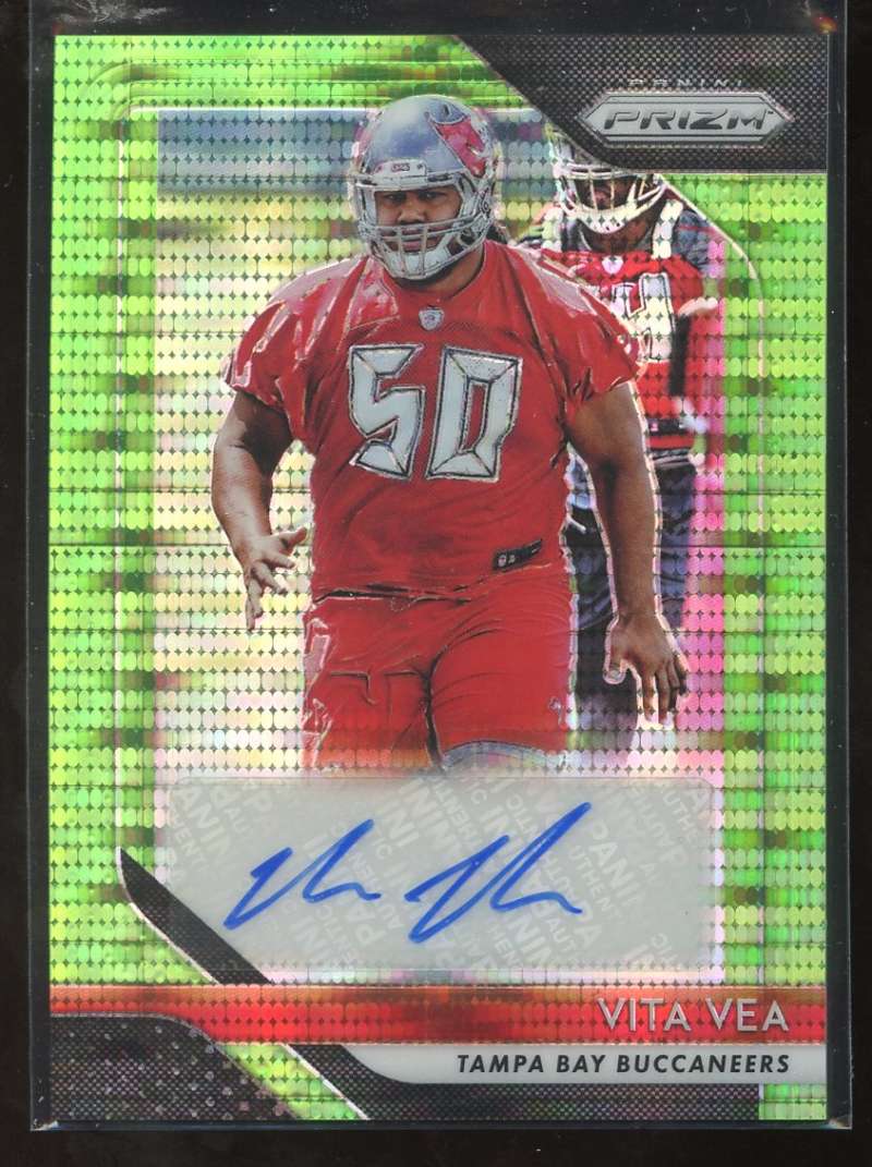 2018 Panini Prizm Rookie Autographs Prizm Neon Green Pulsar