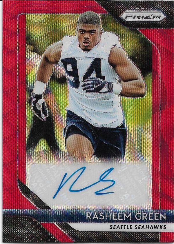 2018 Panini Prizm Rookie Autographs Prizm Red Wave