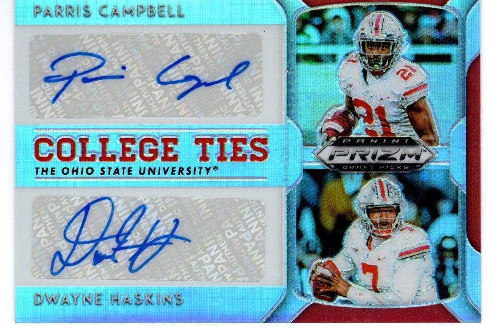 2019 Panini Prizm Draft Picks College Ties Autographs