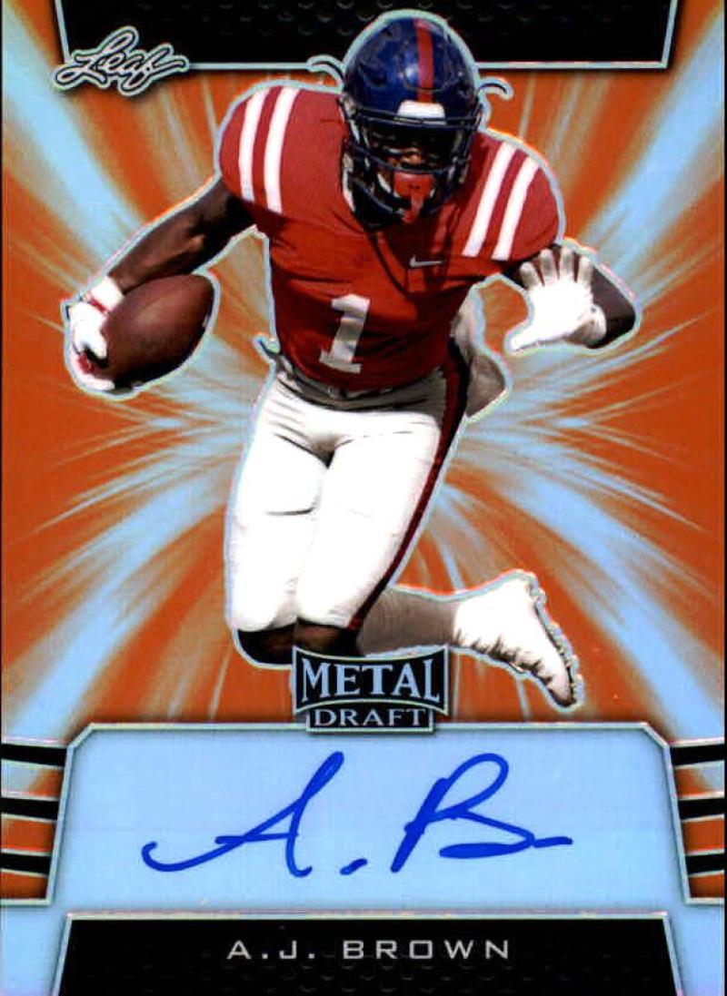 2019 Leaf Metal Draft Autographs Orange