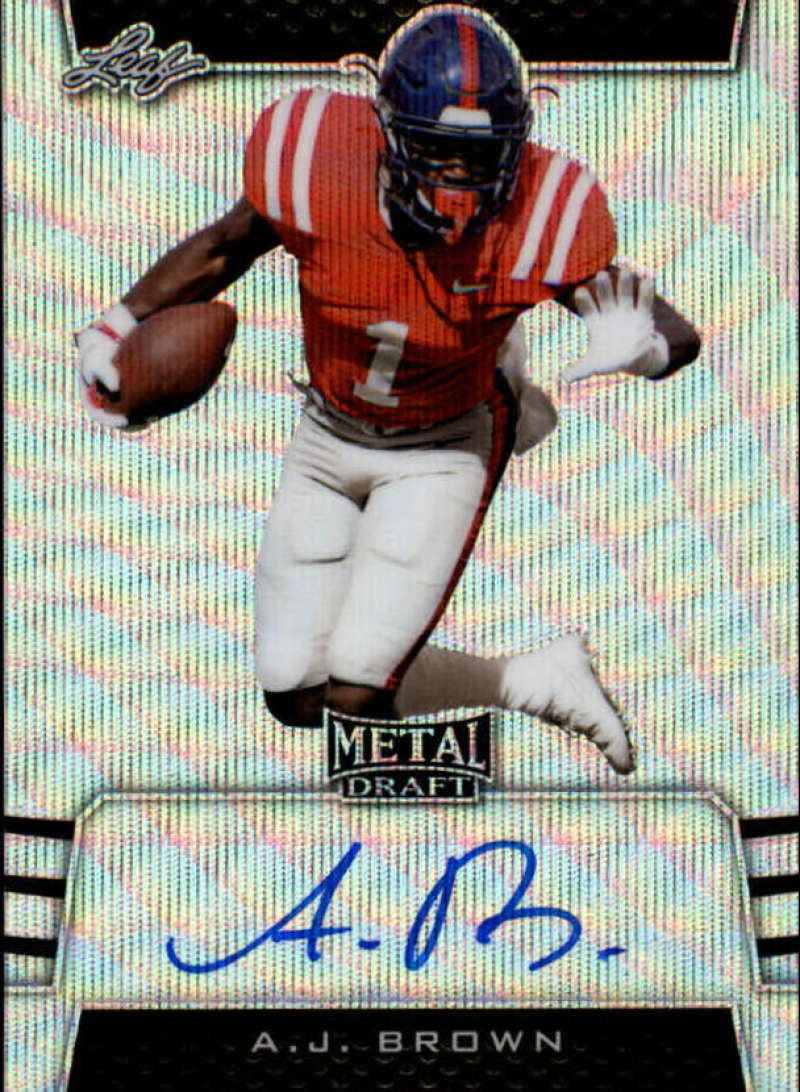 2019 Leaf Metal Draft Autographs Wave Silver