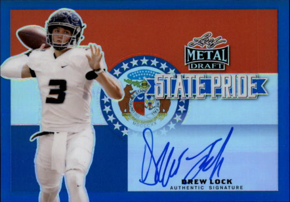 2019 Leaf Metal Draft State Pride Autographs Blue