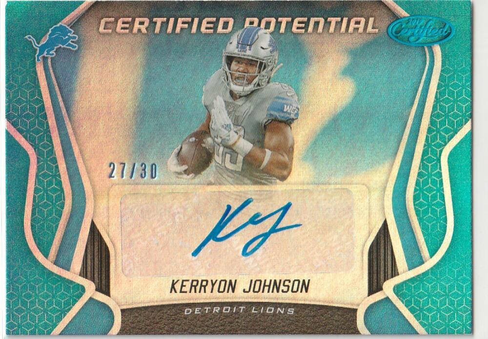 2019 Panini Certified Certified Potential Signatures Mirror Teal