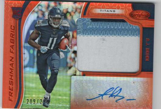 2019 Panini Certified Freshman Fabric Mirror Signatures Orange