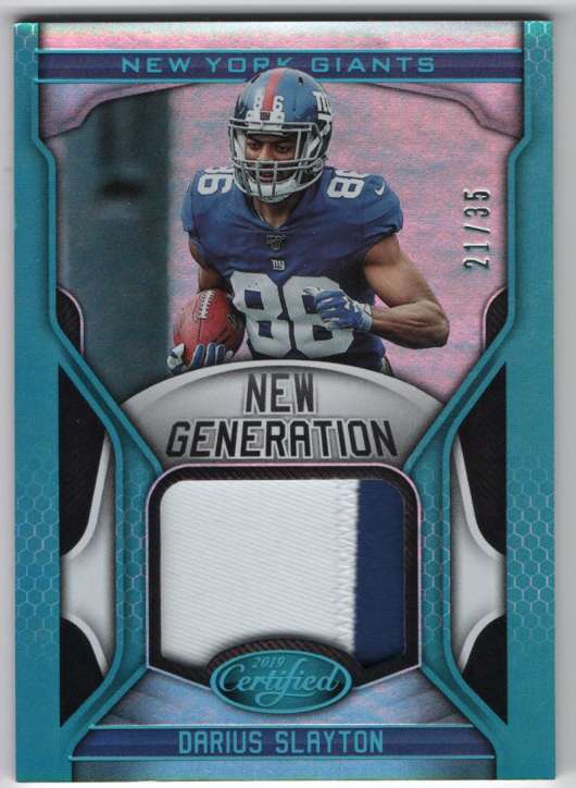 2019 Panini Certified New Generation Jerseys Mirror Teal