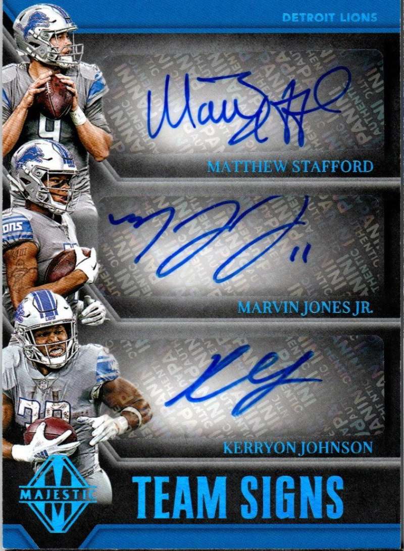 2019 Panini Majestic Team Signs Triple Signatures Platinum