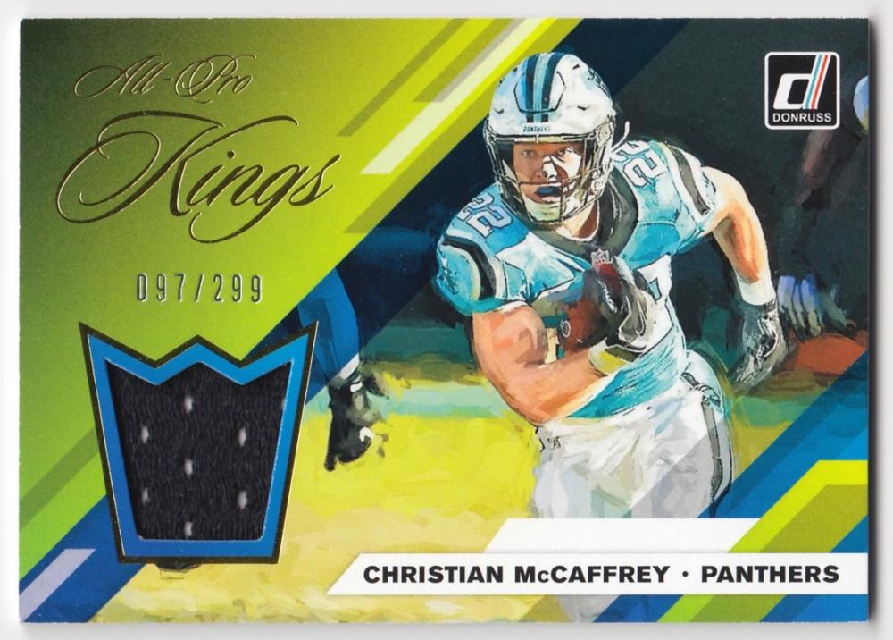 2019 Donruss Jersey Kings Studio Series #6 Christian McCaffrey Jersey /100