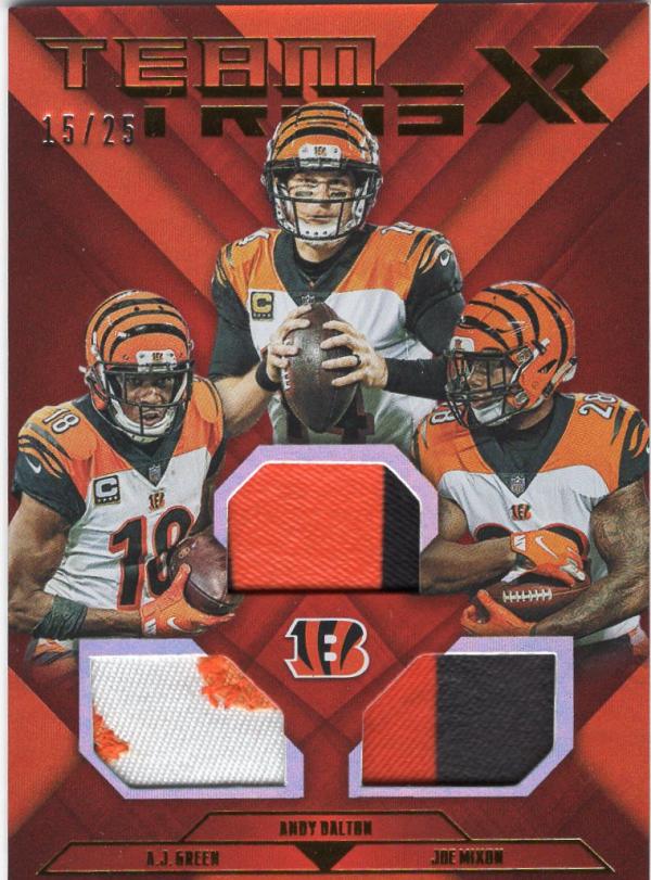 2019 Panini XR Team Trios Materials Orange