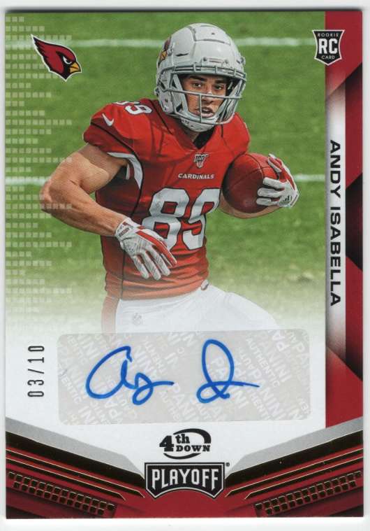 2019 Panini Playoff Rookie Autograph Variations 4th Down