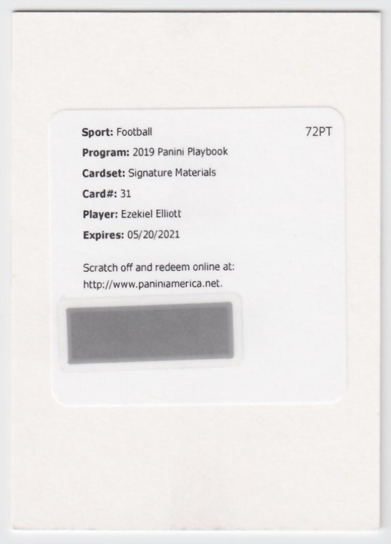 2019 Panini Playbook Signature Materials