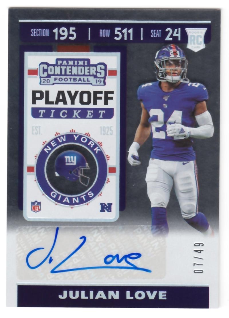 2019 Panini Contenders Rookie Playoff Ticket Variation