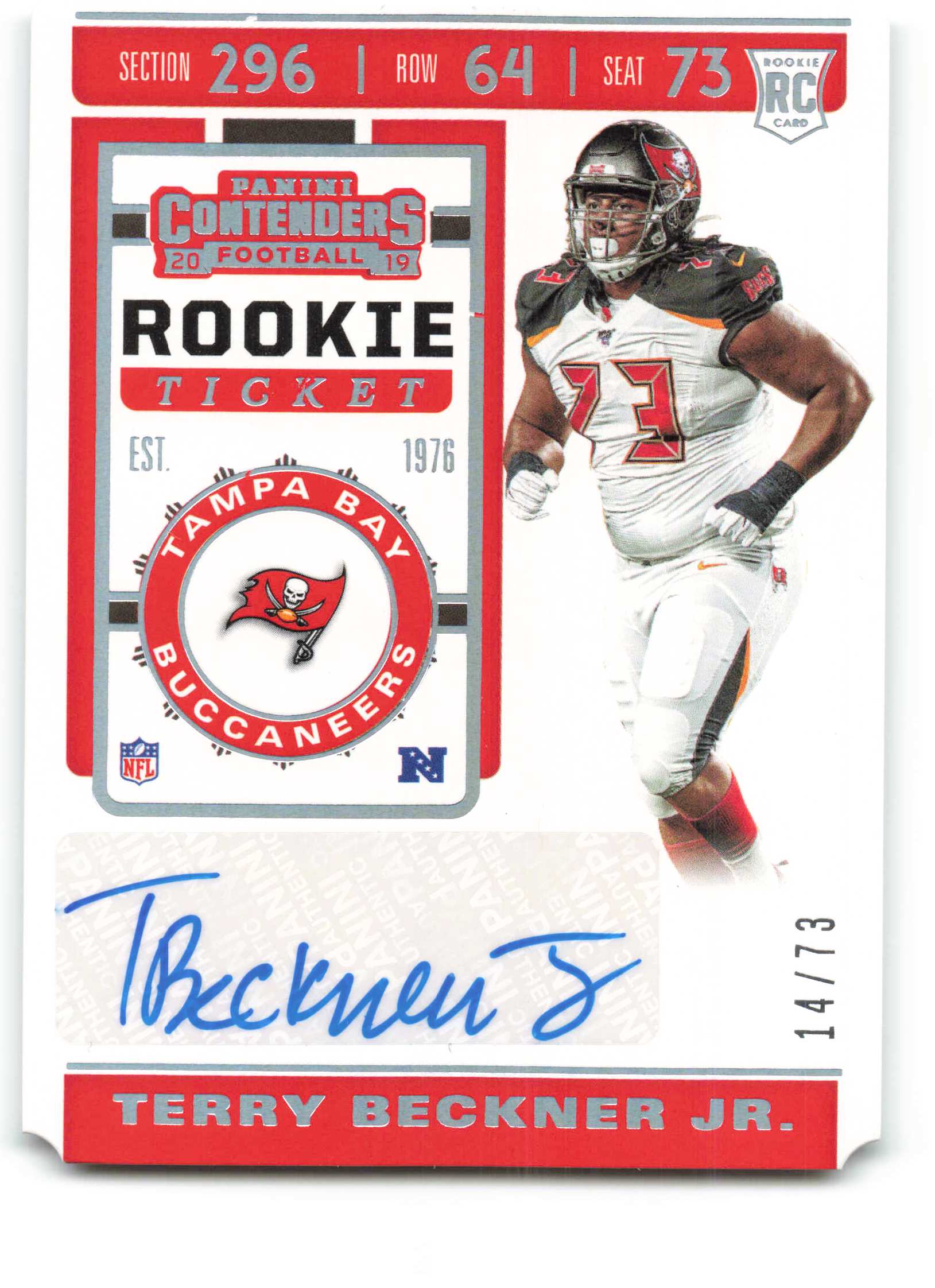 2019 Contenders #201 Kaleb McGary Autograph Rookie Ticket RC Washington  Falcons