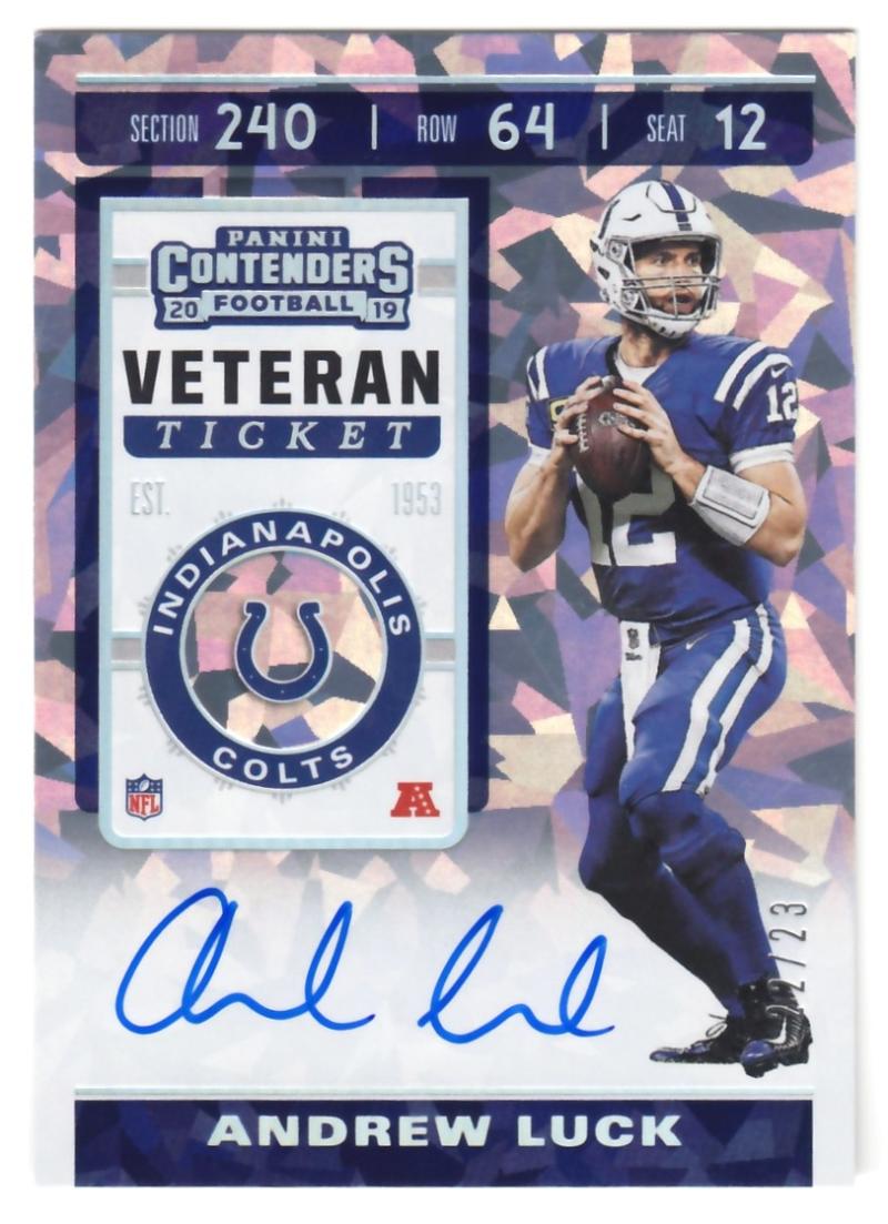 2019 Panini Contenders Veteran Cracked Ice Ticket Autograph