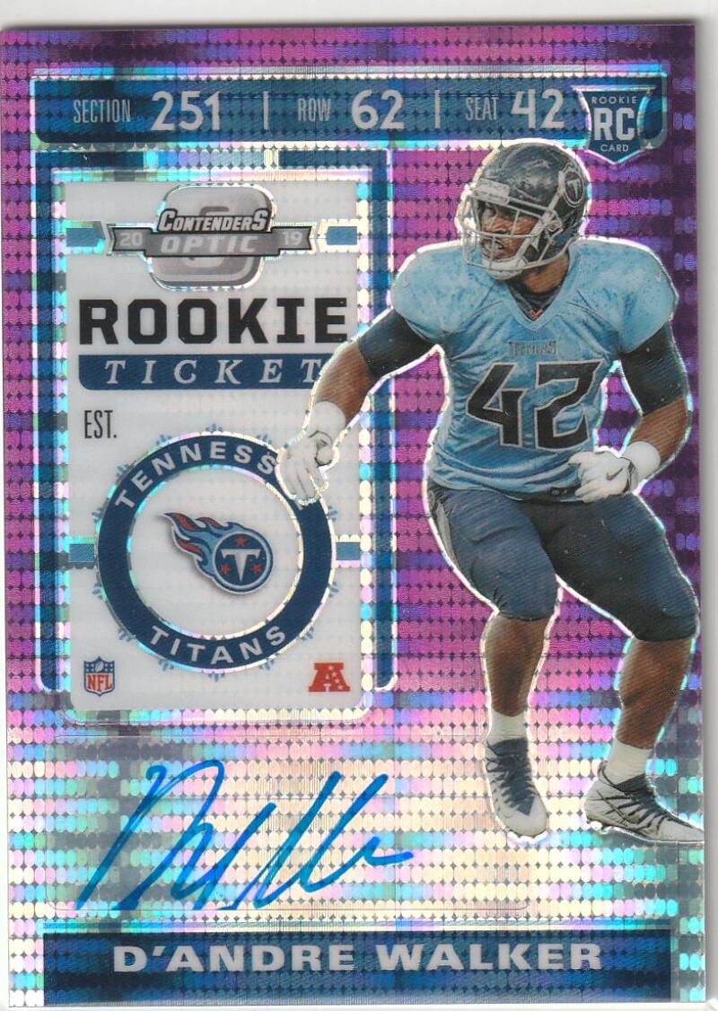 2019 Panini Contenders Optic Rookie Ticket Autographs Purple Pulsar