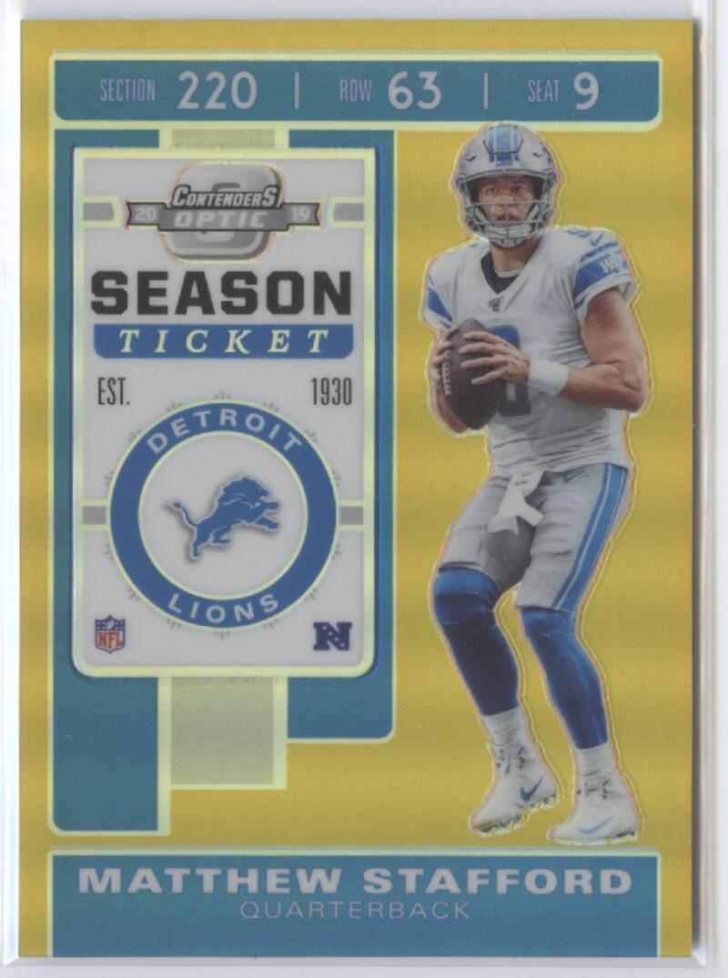 2019 Panini Contenders Optic Season Ticket Gold