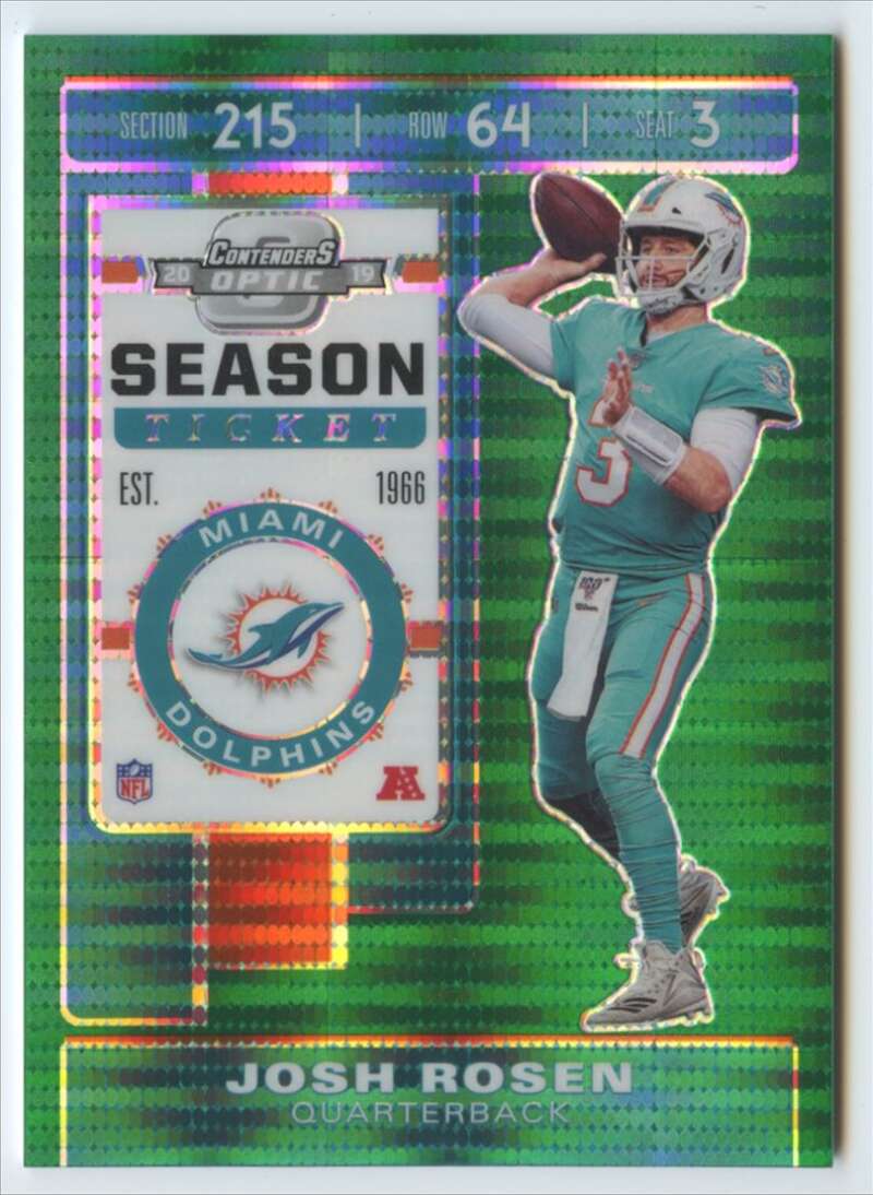 2019 Panini Contenders Optic Season Ticket Green Pulsar