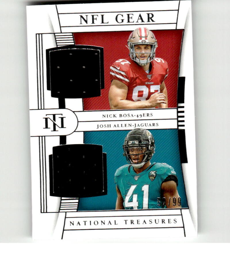 2019 Panini National Treasures Rookie NFL Gear Combo Materials