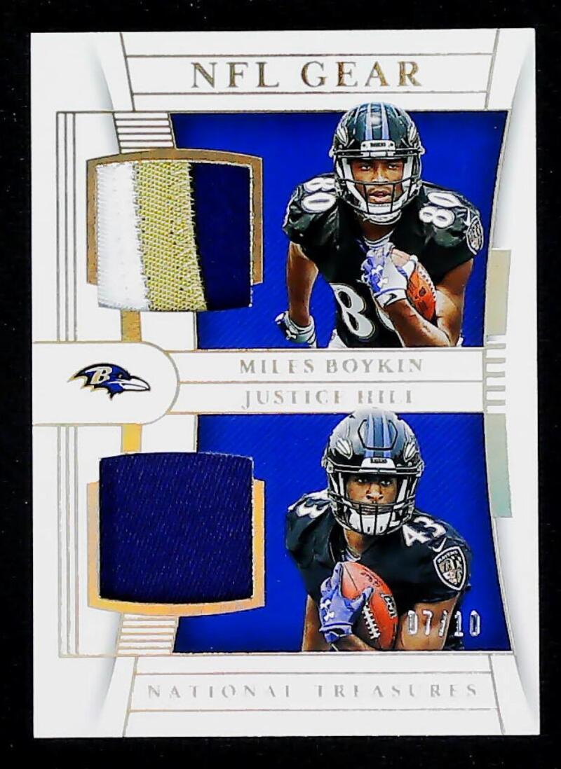 2019 Panini National Treasures Rookie NFL Gear Combo Materials Prime Holo Gold