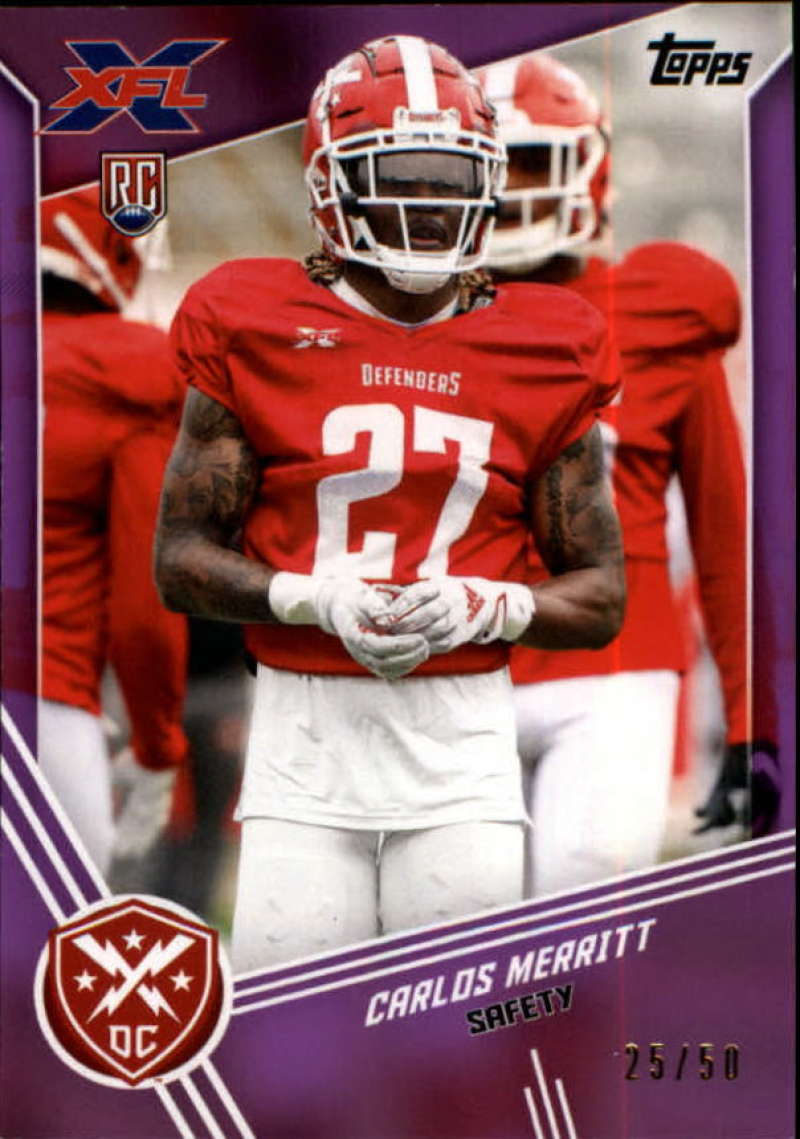 2020 Topps XFL Purple