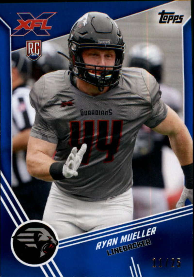 2020 Topps XFL Blue