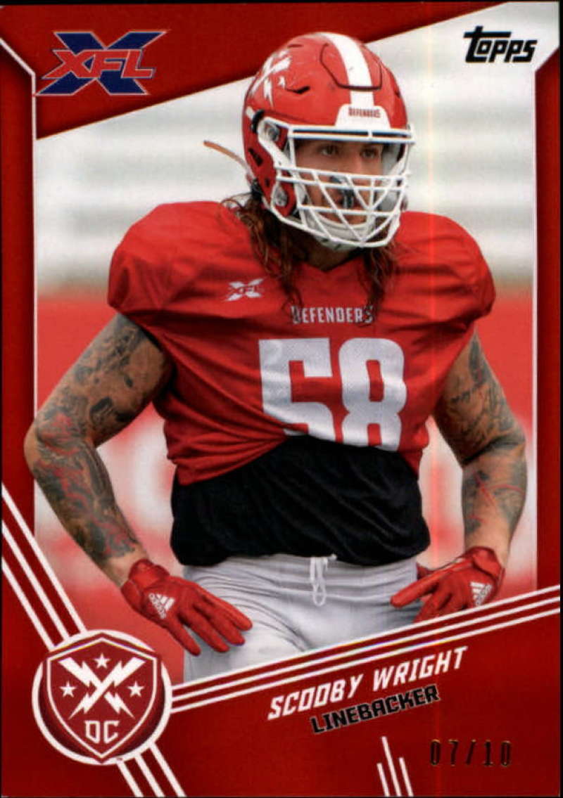 2020 Topps XFL Red