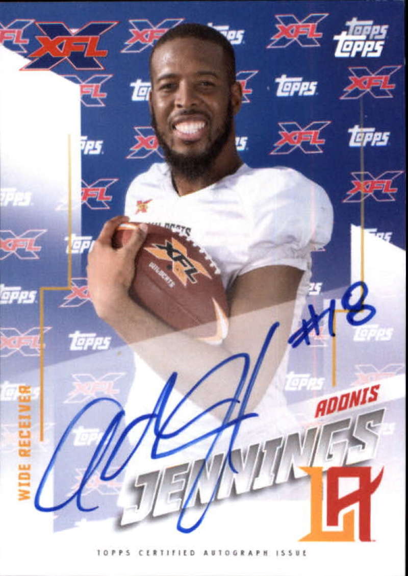 2020 Topps XFL Autographs Football Checklist | Ultimate Cards and Coins