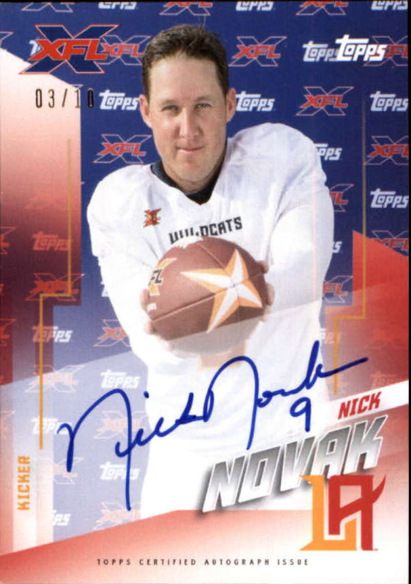 2020 Topps XFL Autographs Red